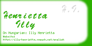 henrietta illy business card